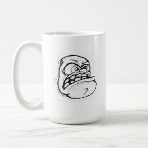 Grumpy face sketch mug