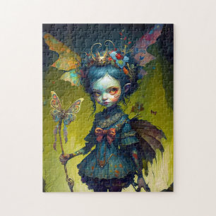 Grumpy Fairy Pixie Fantasy Art Jigsaw Puzzle