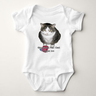 Grumpy Fat Cat says no Baby Bodysuit