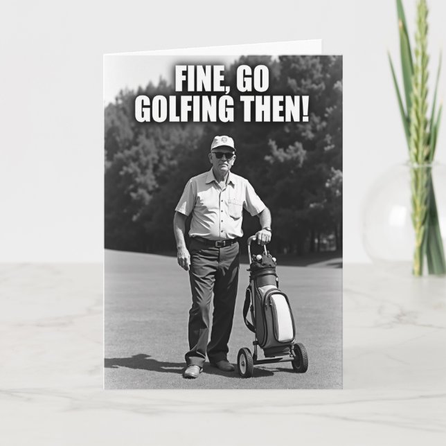 Grumpy Fathers Day Golf Card (Front)