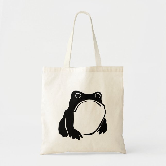 Grumpy Frog drawing Japanese art by Matsumoto Hoji Tote Bag (Front)