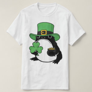 Grumpy Frog Japanese St. Patricks Day Shamrock T-Shirt