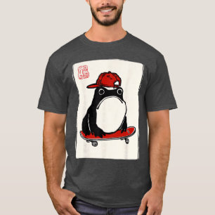Grumpy Frog Skateboard Men Women Kids Funny Japane T-Shirt