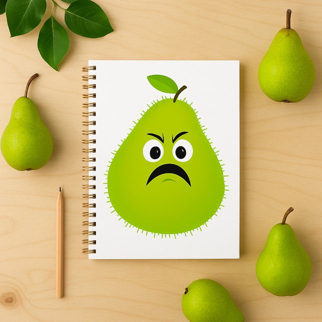 Grumpy Fuzzy Pear Face Funny Fruit Character Planner (Creator Uploaded)