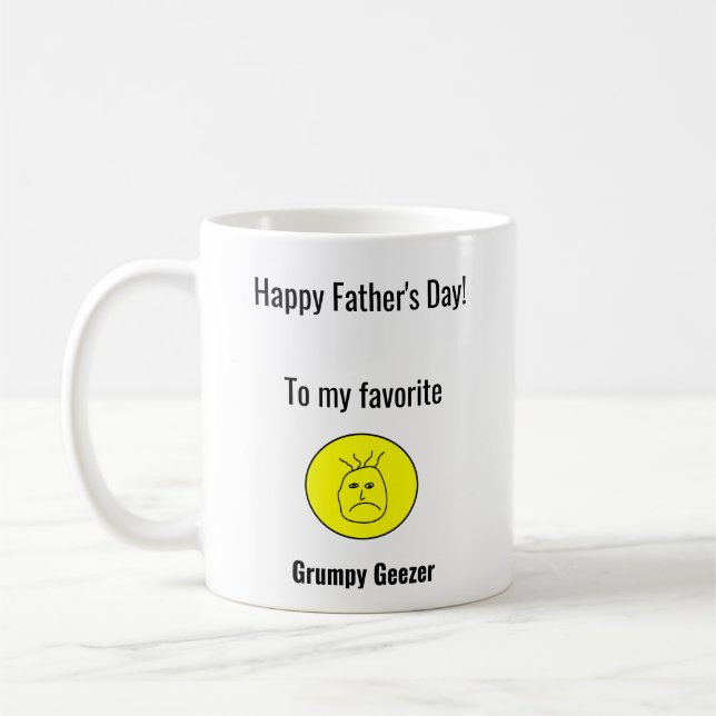 Grumpy Geezer Father's Day Coffee Mug (Left)