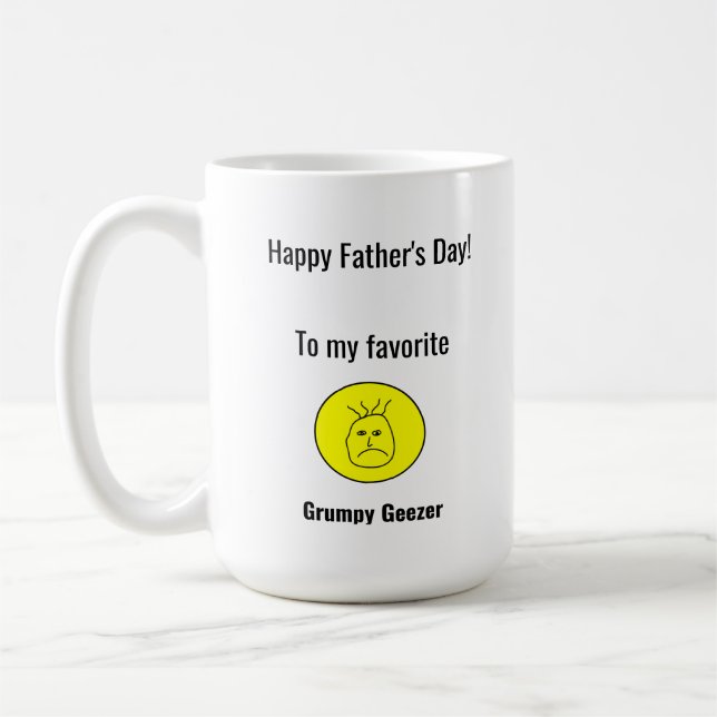 Grumpy Geezer Father's Day Coffee Mug (Left)