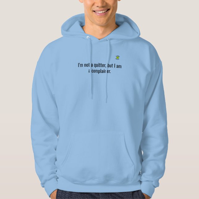 Grumpy Geezer Quitter Small logo Hoodie (Front)