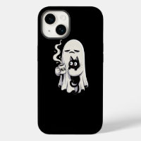 Grumpy Ghost Black Cat Meh Coffee Morning Mood