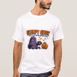 Grumpy Ghost Funny Halloween T-Shirt