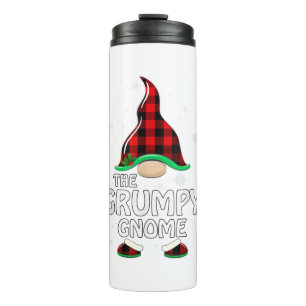 Grumpy Gnome Buffalo Plaid Matching Family Christm Thermal Tumbler