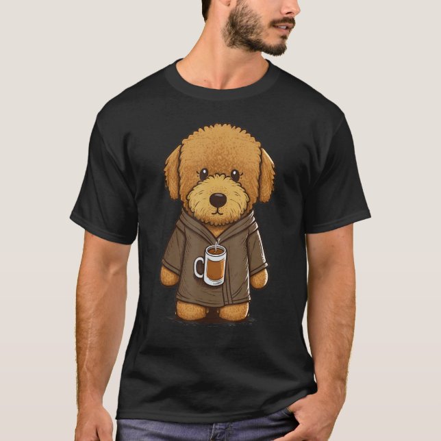 Grumpy Goldendoodle Coffee  on Coffee Golden Doodl T-Shirt (Front)