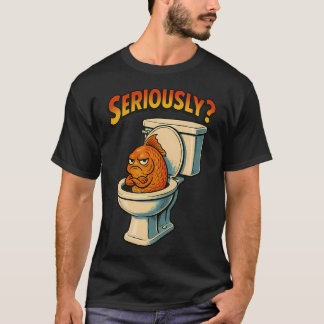 Grumpy Goldfish with Crossed Arms – Vintage Funn T-Shirt