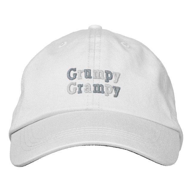 Grumpy Grampy Embroidered Baseball Hat (Front)