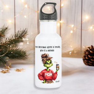 Grumpy Green Furry Women Loves Coffee 532 Ml Water Bottle
