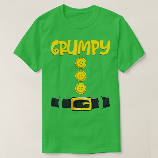 Grumpy Halloween Dwarf Costume Color Matching  T-Shirt (Design Front)