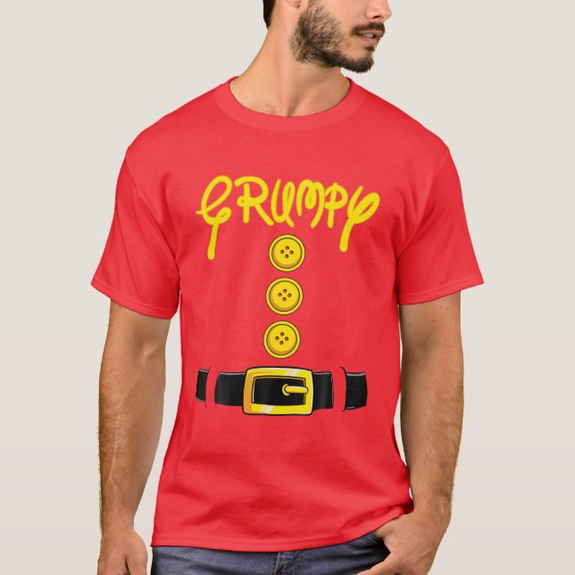 Grumpy Halloween Dwarf Costume Colour Matching T-Shirt (Front)