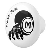 Grumpy Hermit Crab Silhouette Monogram