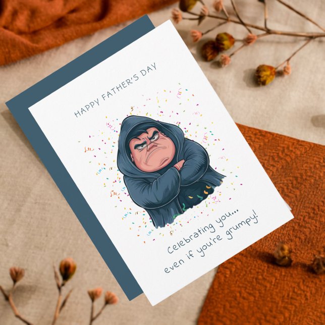 Grumpy Hooded Character Father's Day Card (Creator Uploaded)