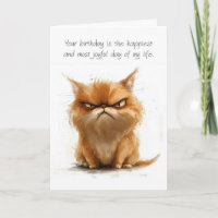 Grumpy Humour your Birthday is the Happiest Day of
