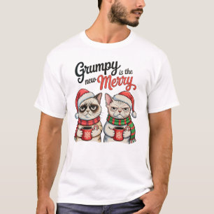 Grumpy Is The New Merry Christmas Cat Lover T-Shirt
