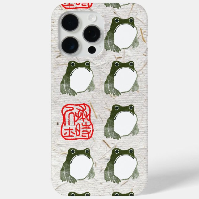 Grumpy Japanese Frog Toad 19th Century  Case-Mate iPhone Case (Back)