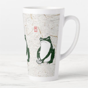 Grumpy Japanese Frog Toad 19th Century  Latte Mug
