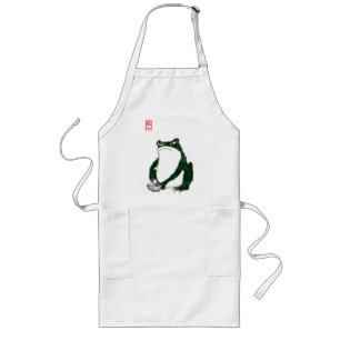 Grumpy Japanese Frog Toad 19th Century  Long Apron