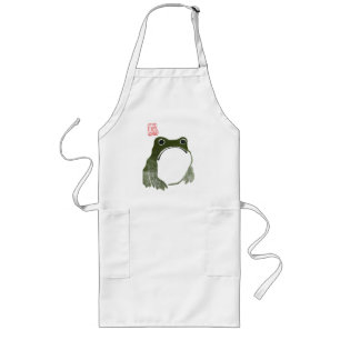 Grumpy Japanese Frog Toad 19th Century  Long Apron