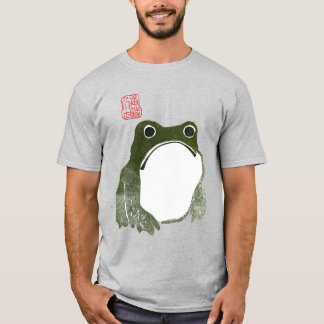 Grumpy Japanese Frog Toad 19th Century  T-Shirt