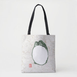 Grumpy Japanese Frog Toad 19th Century  Tote Bag