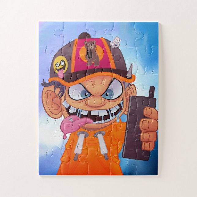 Grumpy Kid Jigsaw Puzzle (Vertical)