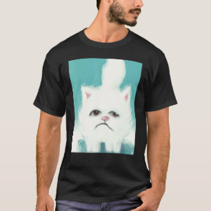 Grumpy kitten artwork angry cat T-Shirt