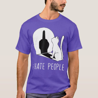 Grumpy Kitten Cats I Dont Like People Cat I Hate P T-Shirt