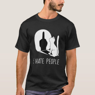 Grumpy Kitten Cats I Don't Like People Cat I Hate T-Shirt