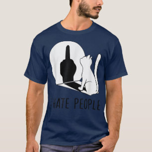 Grumpy Kitten Cats I Don't Like People Cat I Hate T-Shirt