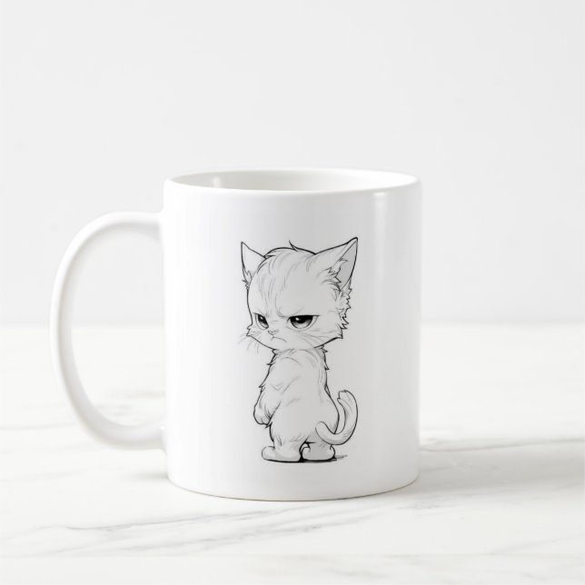 Grumpy Kitten Coffee Mug (Left)