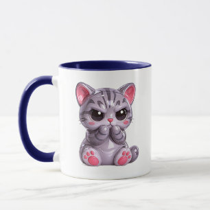 Grumpy Kitten Cute Glossy Cat Mug