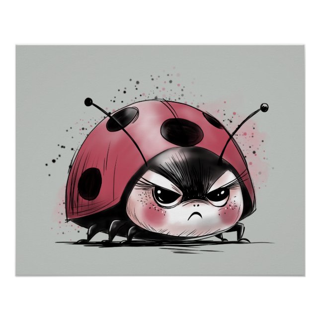 Grumpy Ladybug Poster (Front)