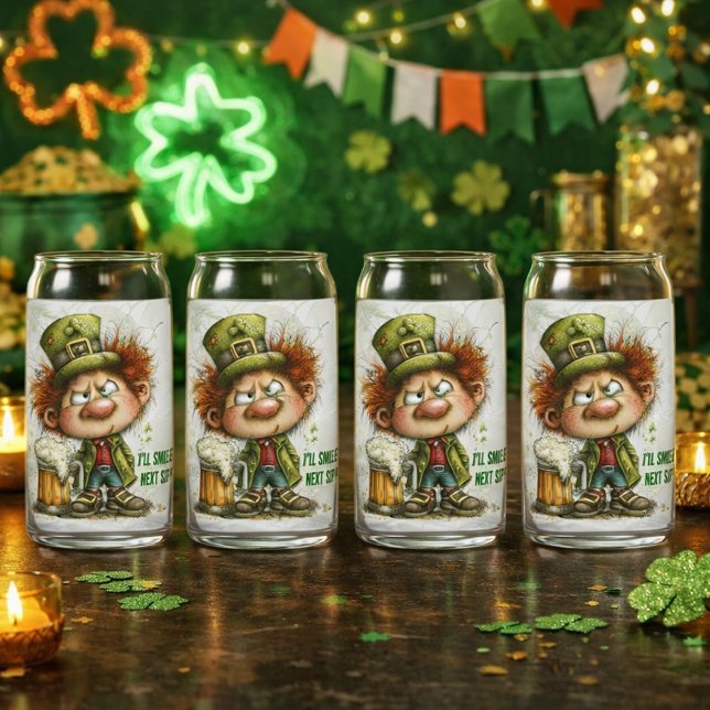 Grumpy Leprechaun Can Glass (Creator Uploaded)