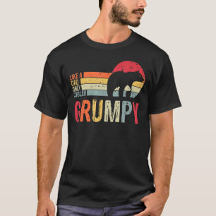 Grumpy Like A Dad Only Cooler Vintage Bear Dad Fat T-Shirt