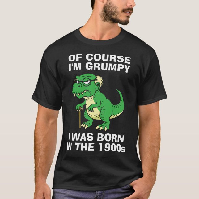 Grumpy millennial or boomer T-Rex T-Shirt (Front)