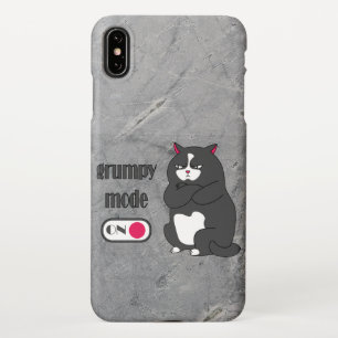 Grumpy mode on funny fat cat   iPhone case