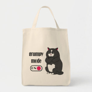 Grumpy mode on funny fat cat  tote bag