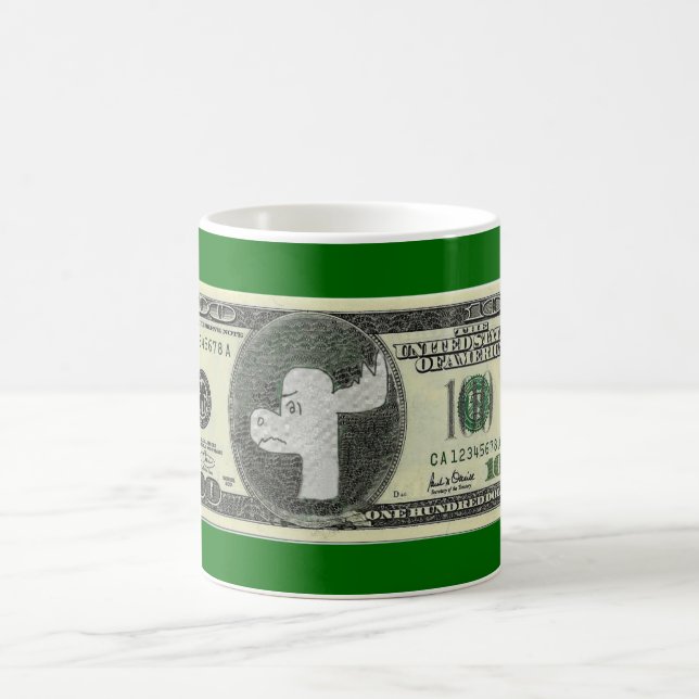Grumpy Moosie $100 bill Mug (Center)