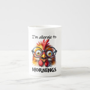 Grumpy morning chiken bone china mug