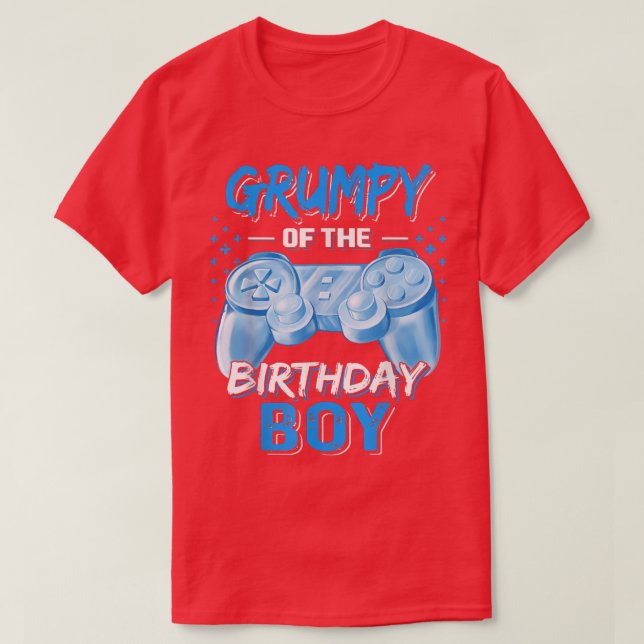 Grumpy of the Birthday Boy Matching Video Game Bir T-Shirt (Design Front)