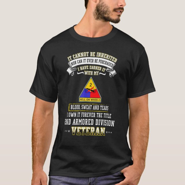 Grumpy Old 2nd Armoured Division Veteran Father Da T-Shirt (Front)