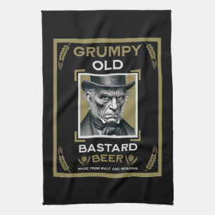 Grumpy Old Bastard Beer Tea Towel
