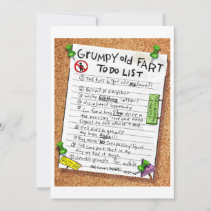 Grumpy Old Fart To Do List Holiday Card