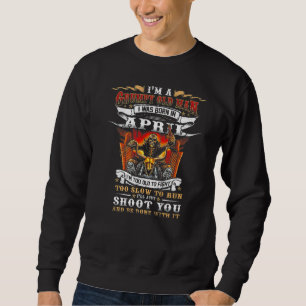 Grumpy Old Man Biker Motorcycle Rider Birthday Apr Sweatshirt